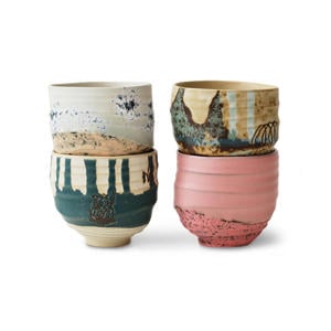Artist ceramics kopje (Ø8 cm) (set van 4)
