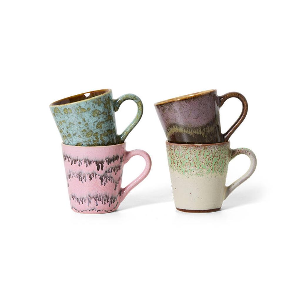 HKLIVING espressokopje 70s (Ø5,8 cm) (80 ml) (set van 4)