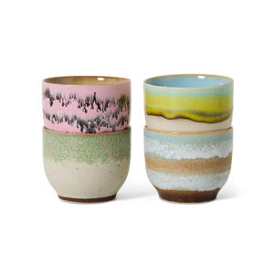 koffiekopje 70s (Ø8 cm) (200 ml) (set van 4)
