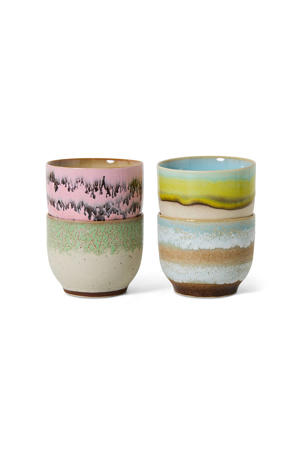 koffiekopje 70s (Ø8 cm) (200 ml) (set van 4)