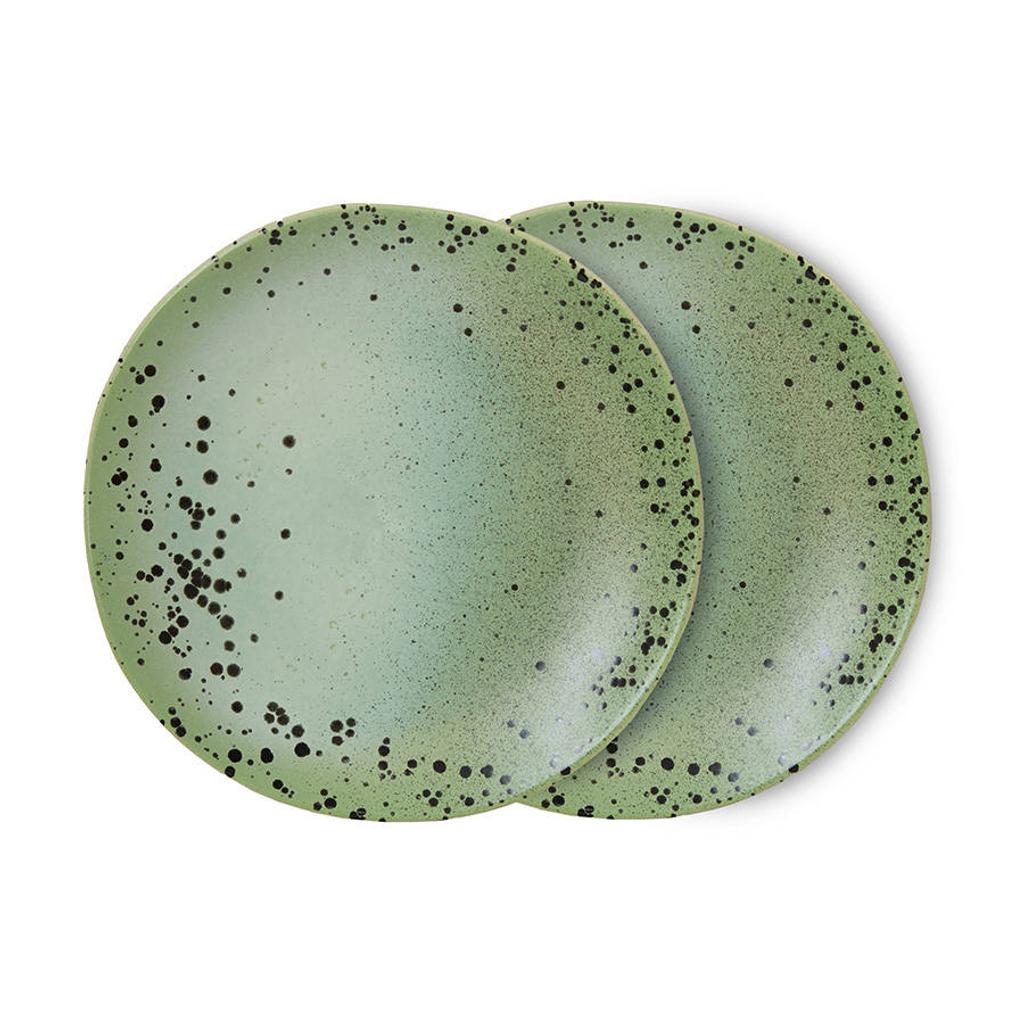 HKLIVING ontbijtbord 70s (Ø22 cm) (set van 2)