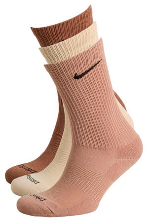 sportsokken Everday Plus Cushioned - beige/roze/bruin (set van 3)