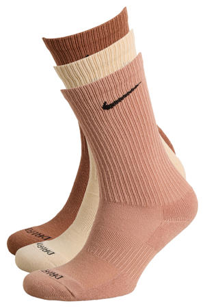 sportsokken Everday Plus Cushioned - beige/roze/bruin (set van 3)