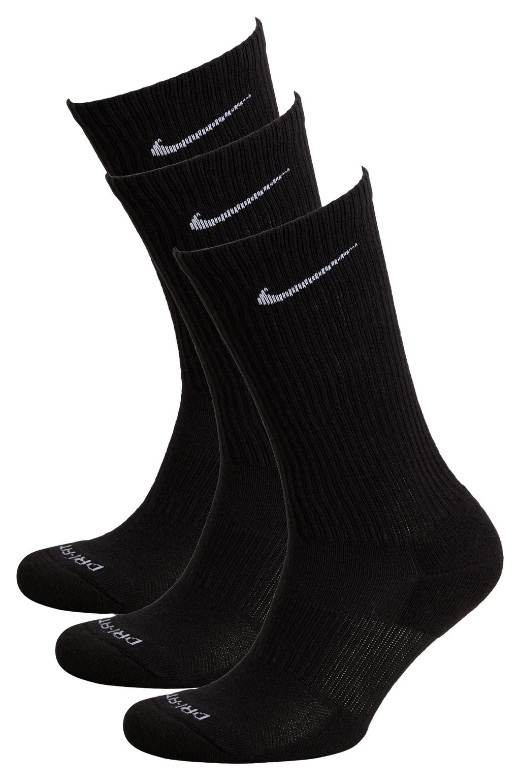 Nike sportsokken Everday Plus Cushioned - zwart (set van 3)