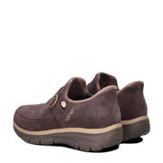 thumbnail: Skechers Easy Going gevoerde suède instappers bruin