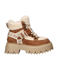Buffalo Aspen Com Mid Warm gevoerde chunky veterboots cognac/ecru