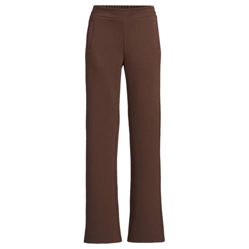 Tramontana Wide leg regular waist casual broek donkerbruin afbeelding