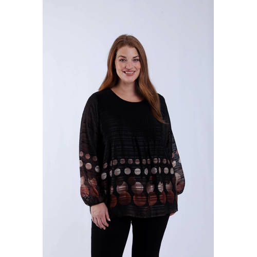 Paprika blousetop zwart afbeelding