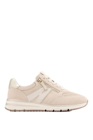 comfort leren sneakers beige