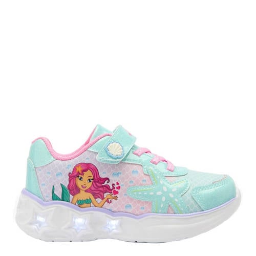sneakers met lichtjes groen/roze afbeelding