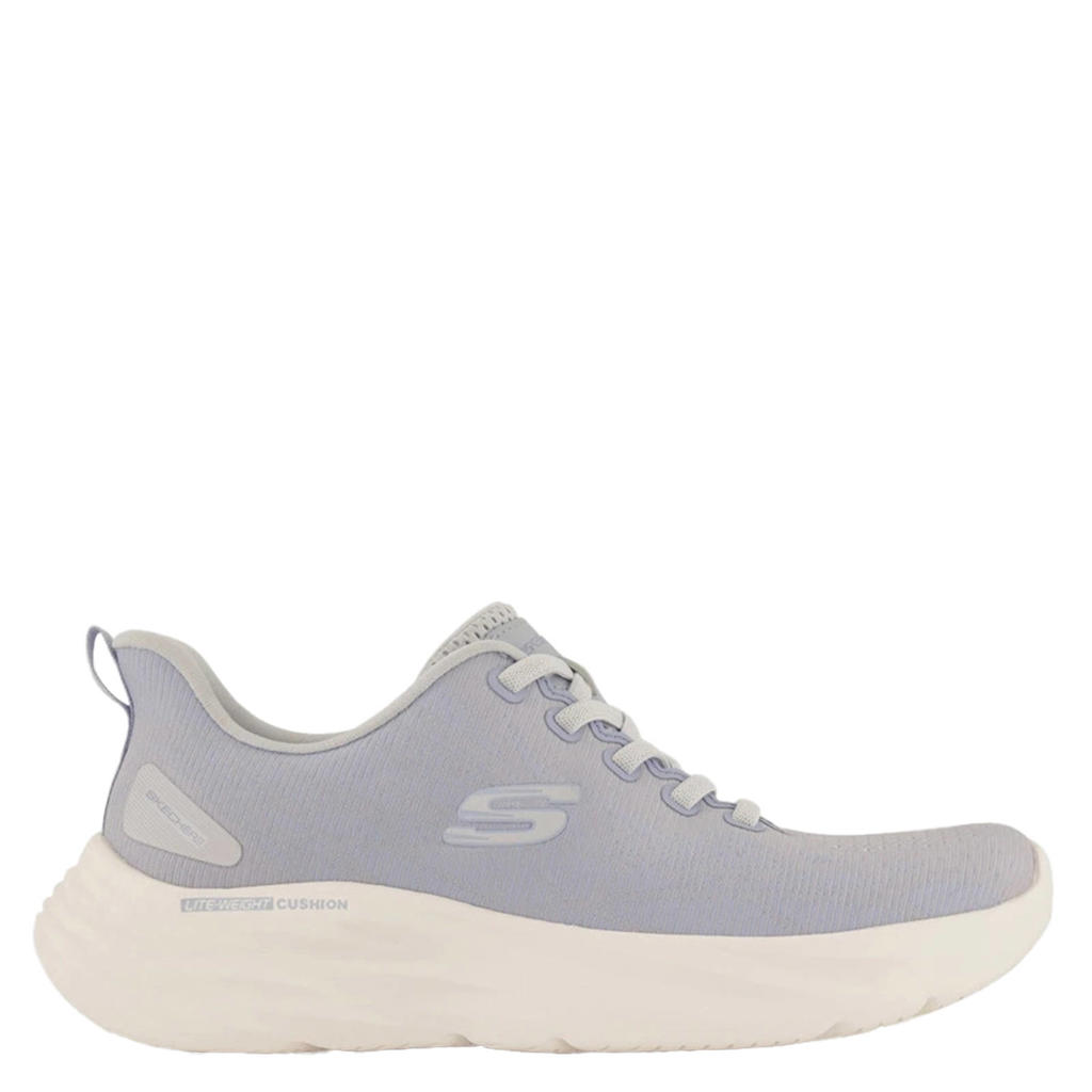 Blauwe dames Skechers chunky sneakers van textiel met veters