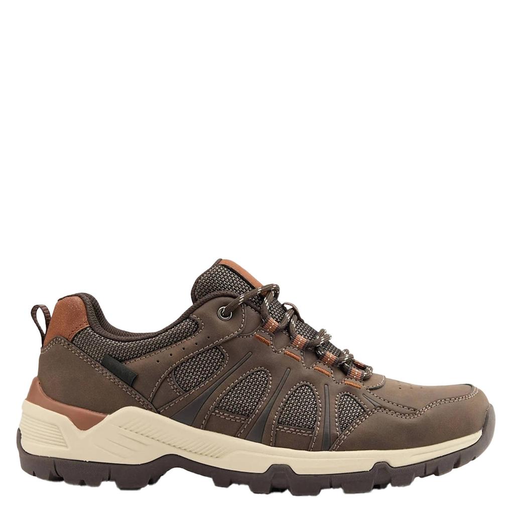 Bruine heren Landrover veterschoenen van synthetisch/textiel