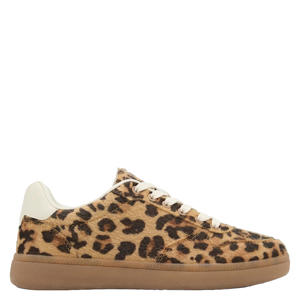 sneakers met panterprint cognac/zwart
