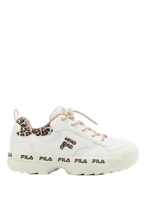 chunky sneakers wit met dierenprint