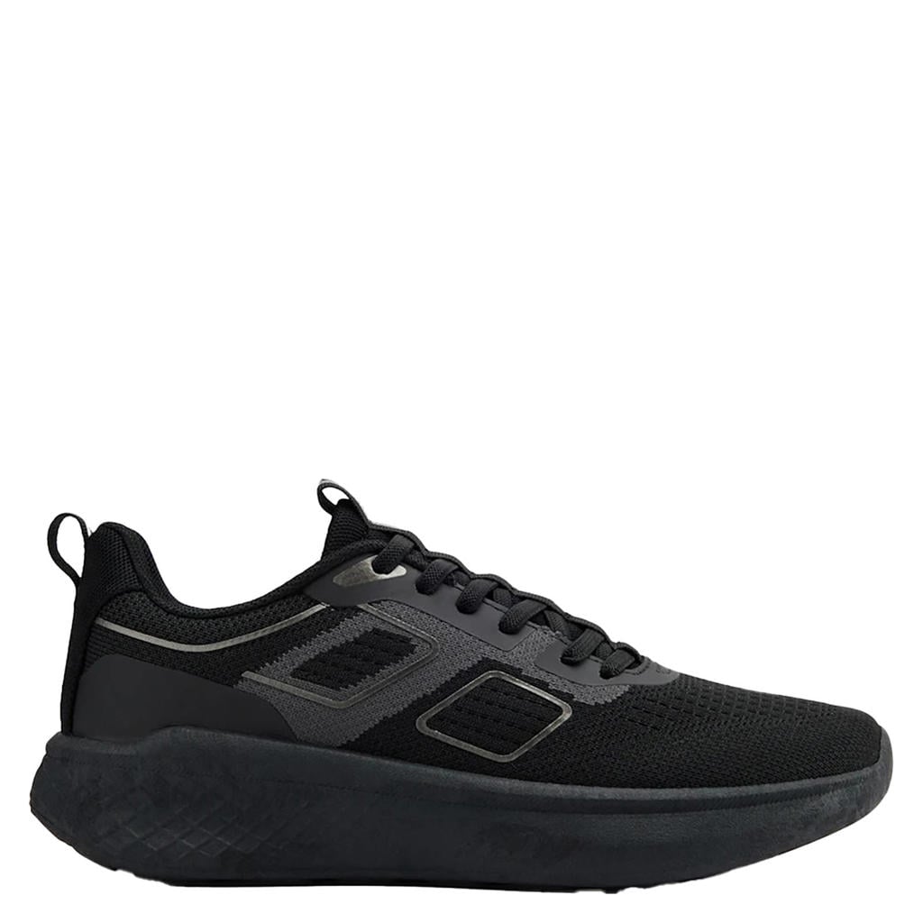 Zwarte dames Graceland sneakers van textiel met elastische veters