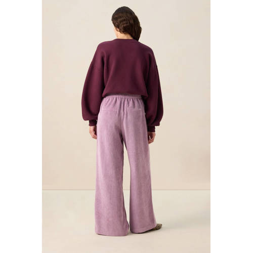 Sissy-Boy corduroy wide leg high waist broek lavendel afbeelding
