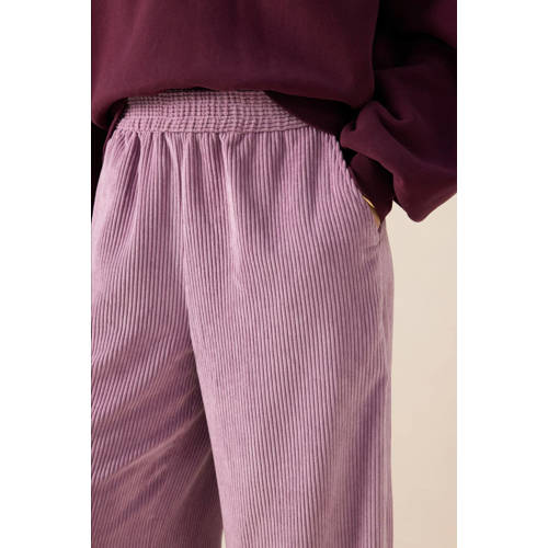 Sissy-Boy corduroy wide leg high waist broek lavendel afbeelding