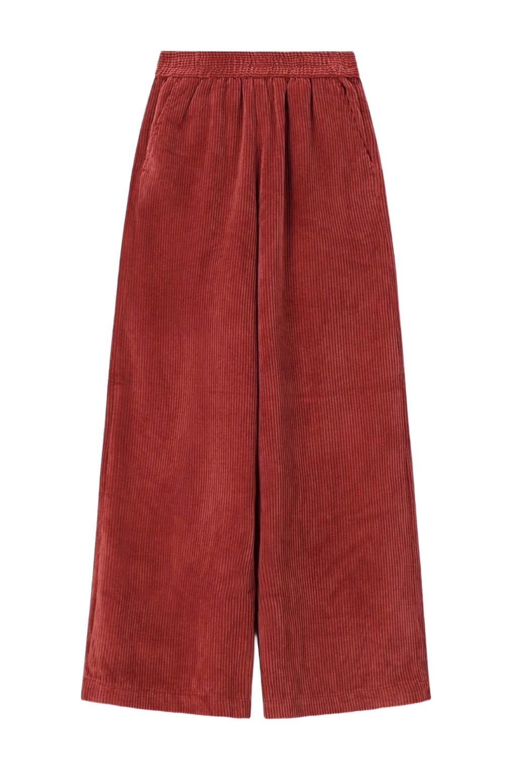 Sissy-Boy corduroy wide leg high waist broek donkerrood