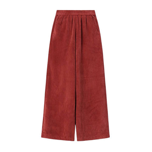 Sissy-Boy corduroy wide leg high waist broek donkerrood afbeelding