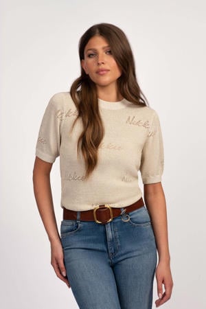 top beige gebreid