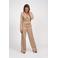 NIKKIE straight high waist pantalon zand met glitter