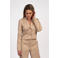 NIKKIE cropped blazer zand met glitter