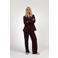 Fifth House wide leg regular waist broek donkerrood