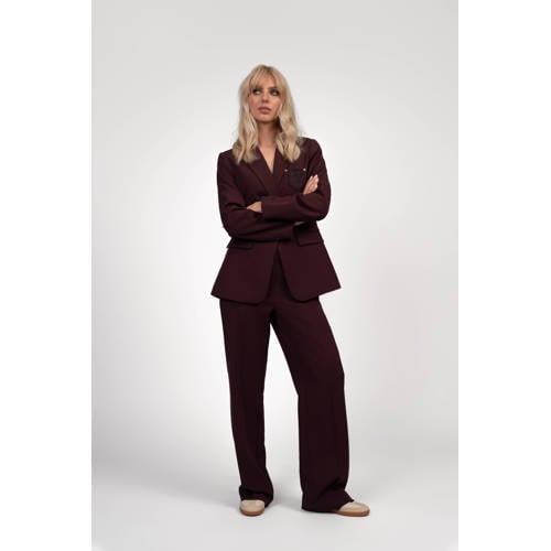 Fifth House [[Clusterkenmerk Pasvorm/fit]] regular waist broek donkerrood afbeelding