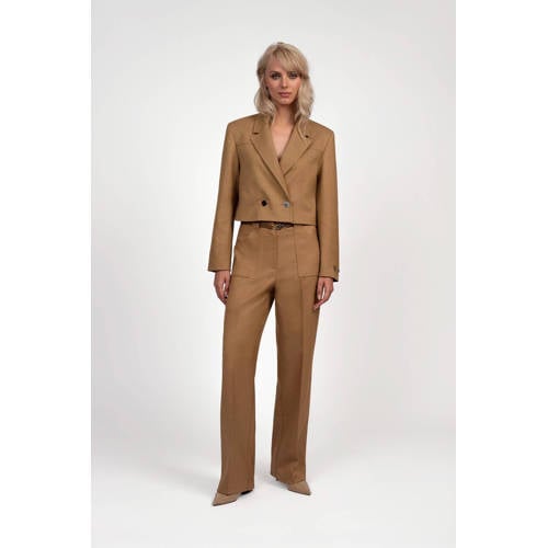 Fifth House straight regular waist pantalon camel afbeelding