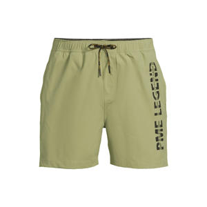 zwemshort met logo olijfgroen