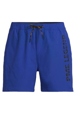 zwemshort met logo donkerblauw