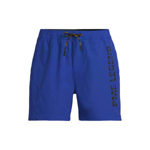 zwemshort met logo donkerblauw