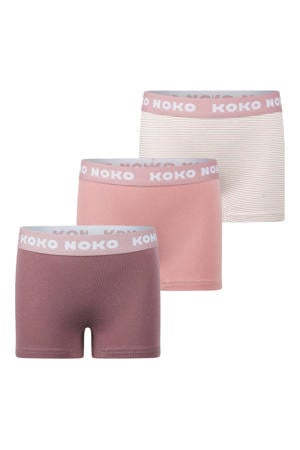 short - roze/oudroze/wit (set van 3)