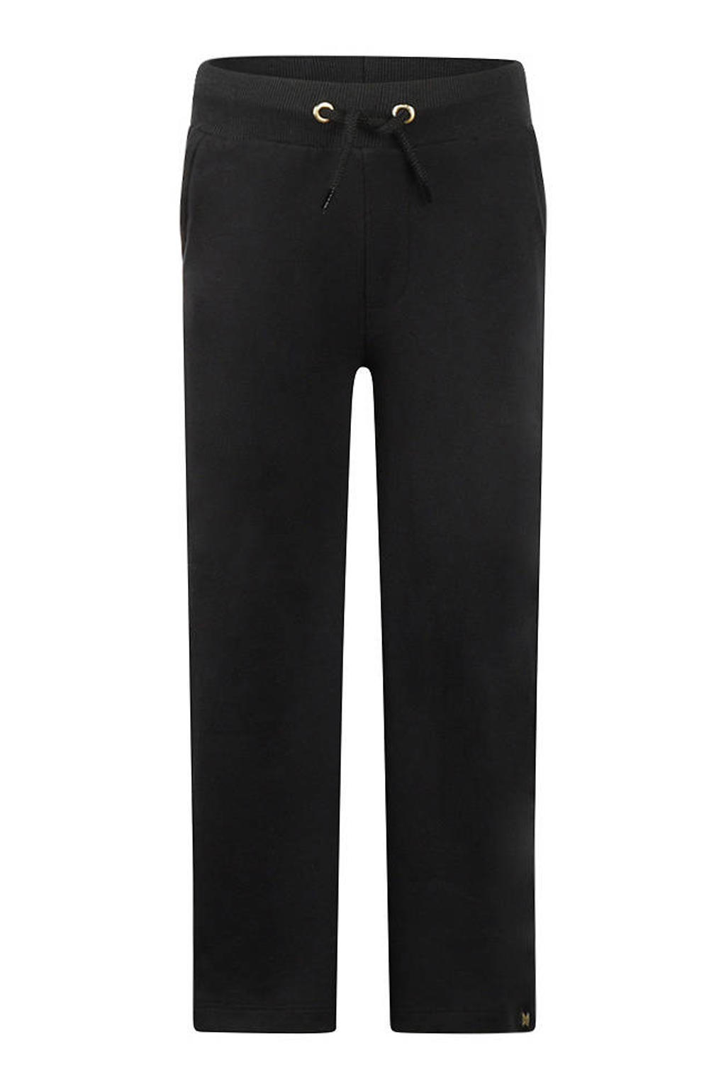 Zwarte meisjes Koko Noko wide leg sweatpants van katoen met elastische tailleband met koord en effen