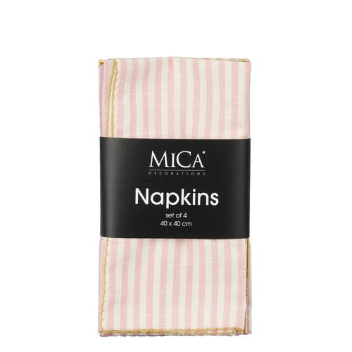 Mica Decorations servet (set van 4) (40x40 cm) afbeelding