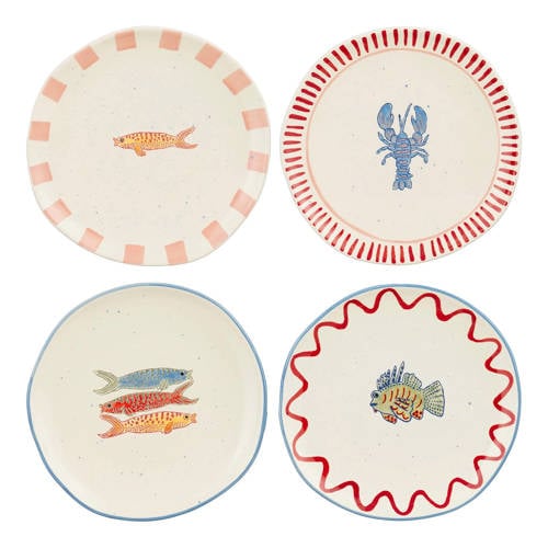 Mica Decorations ontbijtbord Ariane (set van 4) (Ø21 cm) afbeelding