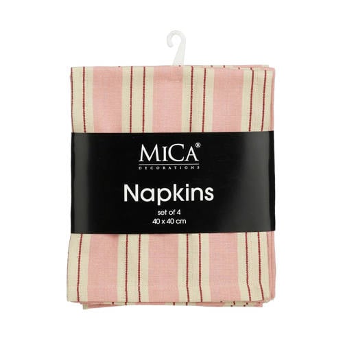 Mica Decorations servet Evie (set van 4) (40x40 cm) afbeelding