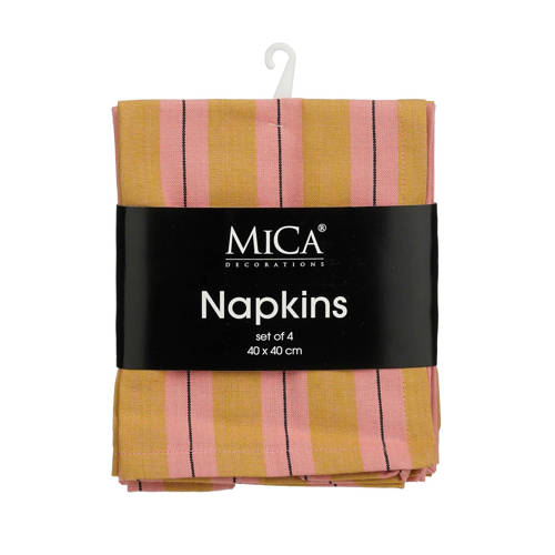 Mica Decorations servet Imke (set van 4) (40x40 cm) afbeelding