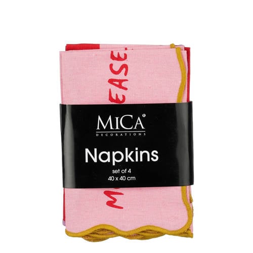 Mica Decorations servet (set van 4) (40x40 cm) afbeelding