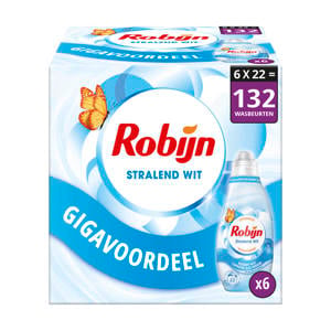 Stralend Wit vloeibaar wasmiddel - 6 x 22 wasbeurten - 132 wasbeurten
