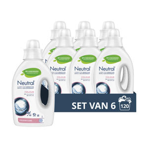 kleur vloeibaar wasmiddel Parfumvrij - 6 x 20 wasbeurten - 120 wasbeurten