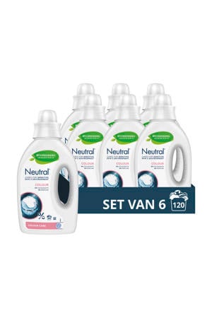 kleur vloeibaar wasmiddel Parfumvrij - 6 x 20 wasbeurten - 120 wasbeurten