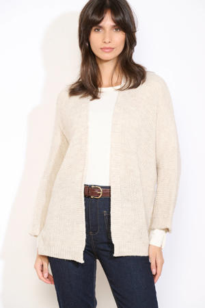 gebreid vest beige