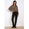 LOLALIZA blouse met panterprint bruin
