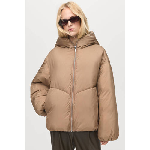 Mango gewatteerde jas beige afbeelding