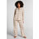 Hunkemöller fleece pyjama ecru/lichtbruin