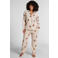 Hunkemöller flanellen pyjamatop beige