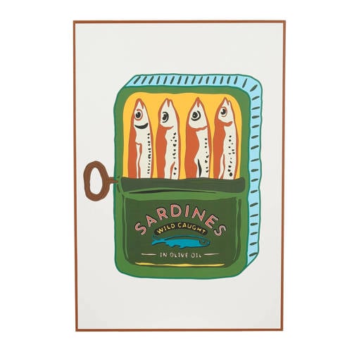 Mica Decorations schilderij Sardines (41x61 cm) afbeelding