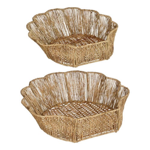 Mica Decorations schaal schelp (set van 2) afbeelding