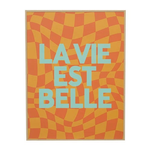 Mica Decorations schilderij 'La Vie Est Belle' (31x41 cm) afbeelding